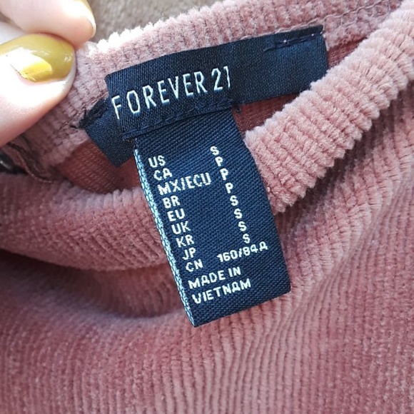 Forever 21 Pink Corduroy Spaghetti Strap Dress S - Picture 2 of 8